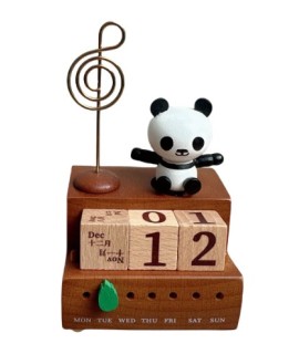 白貓熊日曆 音樂盒 木質音樂盒 MUSIC BOX